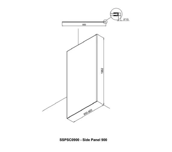 Crosswater Svelte Walk In Front Panel 4 Crosswater Svelte Walk In Front Panel - Image 4