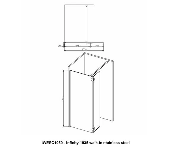 Crosswater Infinity Walk In Panel With Deflector Panel 2 Crosswater Infinity Walk In Panel With Deflector Panel - Image 2