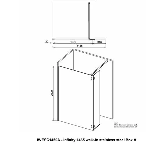 Crosswater Infinity Walk In Panel With Deflector Panel 3 Crosswater Infinity Walk In Panel With Deflector Panel - Image 3