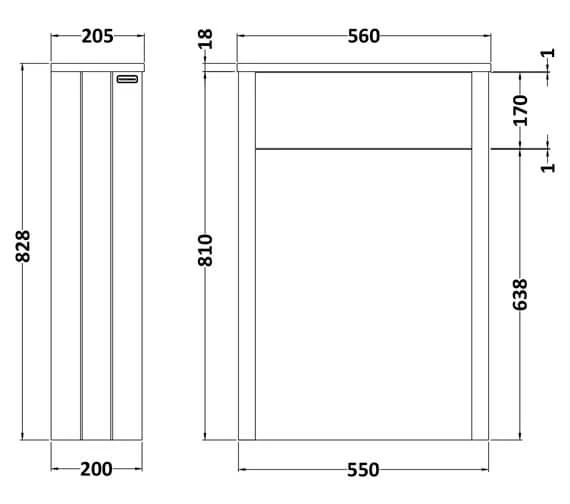 Hudson Reed Old London 550mm Back-To-Wall WC Unit 3 Hudson Reed Old London 550mm Back-To-Wall WC Unit - Image 3