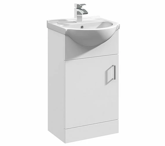 Essential Alaska 1 Door Vanity Unit 450mm And Basin 2 Essential Alaska 1 Door Vanity Unit 450mm And Basin - Image 2