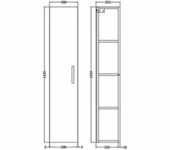 Nuie Athena 300 X 1433mm Single Door Wall Hung Tall Unit 12 Nuie Athena 300 X 1433mm Single Door Wall Hung Tall Unit -UK Bathroom Products Sales 2024 M 2018 3 31 8 48 27 439
