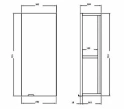 Hudson Reed Fusion 300 X 180mm Compact Wall-Hung Single Door Unit -UK Bathroom Products Sales 2024 M 2018 4 16 11 7 28 229