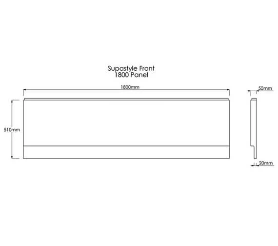 Trojan Supastyle Acrylic Bath Front Panel White 5 Trojan Supastyle Acrylic Bath Front Panel White - Image 5
