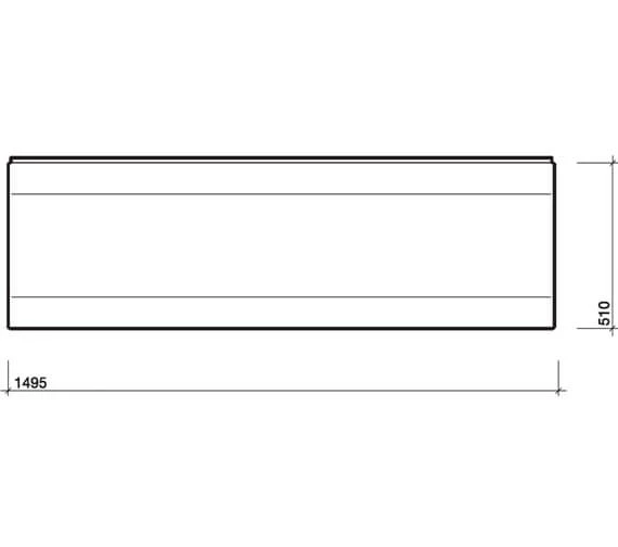 Twyford Callisto Galerie White 510mm Height Front Bath Panel 2 Twyford Callisto Galerie White 510mm Height Front Bath Panel - Image 2