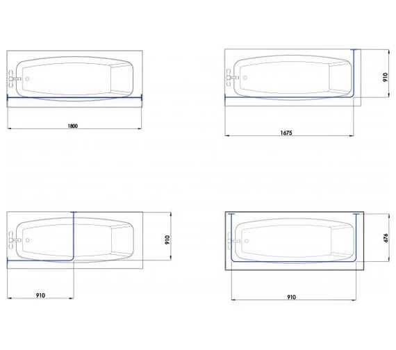 Croydex Slenderline Rail System 4 Way 2 Croydex Slenderline Rail System 4 Way - Image 2