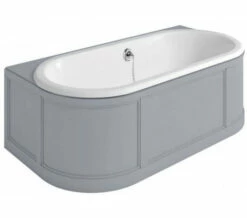 Burlington London 1800 X 950mm Back-To-Wall Bath With Curved Surround -UK Bathroom Products Sales 2024 M 2018 8 9 11 7 17 140