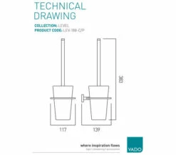 Vado Level Wall Mounted Chrome Toilet Cleaning Set -UK Bathroom Products Sales 2024 M 2018 9 12 8 8 20 386