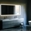 HIB Qubic 120 Triple Door LED Aluminium Mirror Cabinet