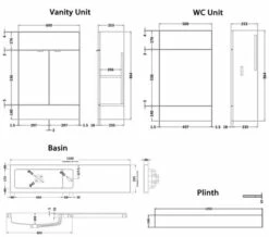 Hudson Reed Fusion 1100mm Compact Furniture Pack - Vanity And WC Unit With Basin -UK Bathroom Products Sales 2024 M 2019 1 25 13 22 20 969