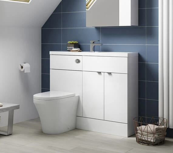 Hudson Reed Fusion 1200mm Compact Furniture Pack - Vanity And WC Unit With Basin 1 Hudson Reed Fusion 1200mm Compact Furniture Pack - Vanity And WC Unit With Basin