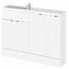 Hudson Reed Fusion 1200mm Compact Furniture Pack - Vanity And 2 Base Unit With Basin