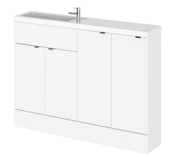 Hudson Reed Fusion 1200mm Compact Furniture Pack - Vanity And 2 Base Unit With Basin 1 Hudson Reed Fusion 1200mm Compact Furniture Pack - Vanity And 2 Base Unit With Basin