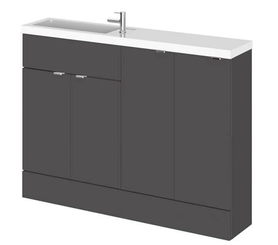 Hudson Reed Fusion 1200mm Compact Furniture Pack - Vanity And 2 Base Unit With Basin 7 Hudson Reed Fusion 1200mm Compact Furniture Pack - Vanity And 2 Base Unit With Basin - Image 7