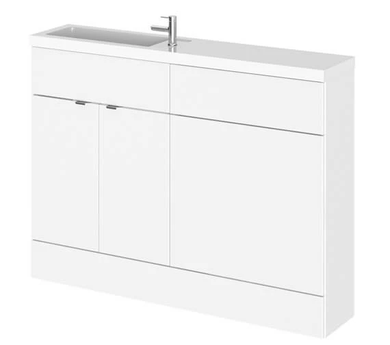 Hudson Reed Fusion 1200mm Compact Furniture Pack - Vanity And WC Unit With Basin 2 Hudson Reed Fusion 1200mm Compact Furniture Pack - Vanity And WC Unit With Basin - Image 2