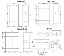 Hudson Reed Fusion 1500mm Furniture Pack - Vanity Unit-Base Unit-WC Unit With Basin -UK Bathroom Products Sales 2024 M 2019 1 30 14 16 22 312