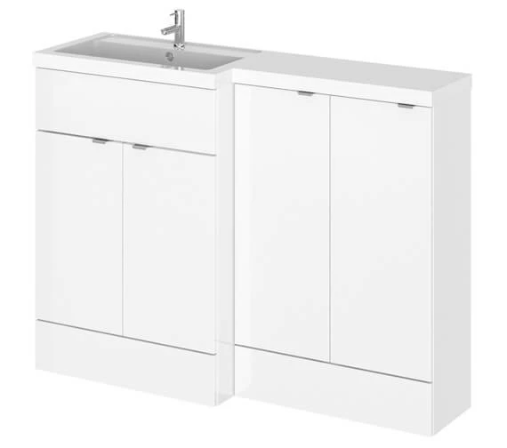 Hudson Reed Fusion 1200mm Full Depth Furniture Pack - Vanity And 2 Base Unit With Basin 1 Hudson Reed Fusion 1200mm Full Depth Furniture Pack - Vanity And 2 Base Unit With Basin