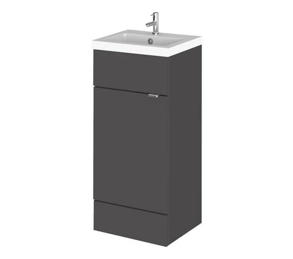 Hudson Reed Fusion 400mm Full Depth Floor-Standing Vanity Unit And Basin 8 Hudson Reed Fusion 400mm Full Depth Floor-Standing Vanity Unit And Basin - Image 8