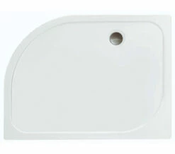 Merlyn Ionic Mstone Offset Quadrant 50mm Shower Tray With Waste