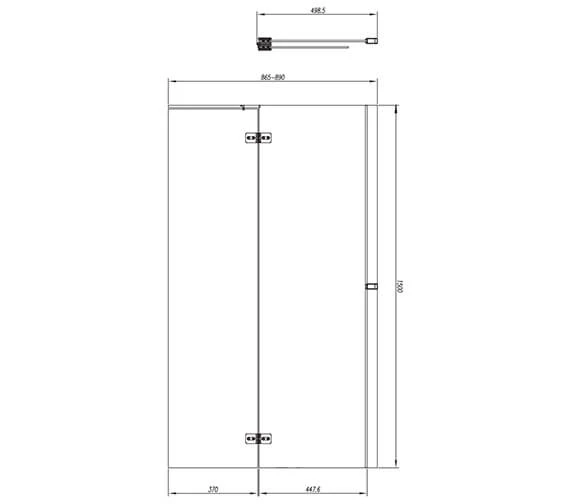 Aquadart Venturi 6 Hinged Bath Screen 900 X 1500mm 2 Aquadart Venturi 6 Hinged Bath Screen 900 X 1500mm - Image 2