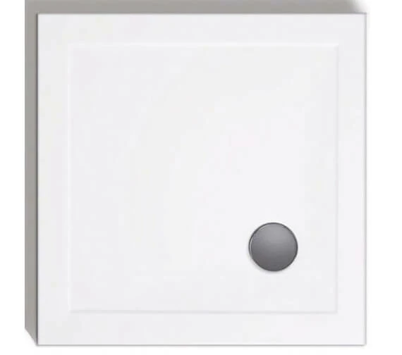 Lakes Low Profile ABS Stone Resin White Square Tray With Waste 5 Lakes Low Profile ABS Stone Resin White Square Tray With Waste - Image 5