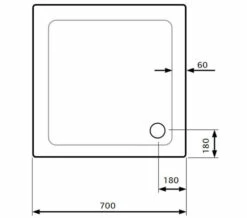 Lakes Standard Height 80mm Stone Resin White Square Shower Tray With Waste -UK Bathroom Products Sales 2024 M 2019 10 8 8 4 6 437