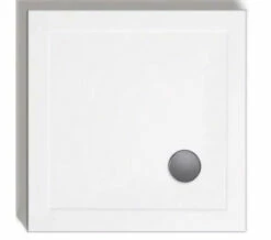 Lakes Standard Height 80mm Stone Resin White Square Shower Tray With Waste -UK Bathroom Products Sales 2024 M 2019 10 8 8 5 36 453