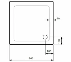 Lakes Standard Height 80mm Stone Resin White Square Shower Tray With Waste -UK Bathroom Products Sales 2024 M 2019 10 8 8 5 5 351