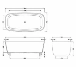 Hudson Reed Bella 1495 X 720mm Freestanding Bath White -UK Bathroom Products Sales 2024 M 2019 2 28 9 13 20 844