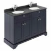 Hudson Reed Old London 1200mm Floor Standing Unit And Double Basin With Marble Top