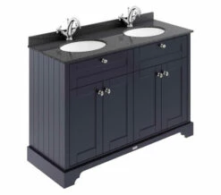 Hudson Reed Old London 1200mm Floor Standing Unit And Double Basin With Marble Top