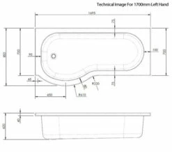 Nuie P-Shaped Shower Bath White 7 Nuie P-Shaped Shower Bath White -UK Bathroom Products Sales 2024 M 2019 3 28 10 29 47 160