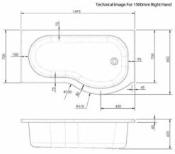 Nuie P-Shaped Shower Bath White 6 Nuie P-Shaped Shower Bath White -UK Bathroom Products Sales 2024 M 2019 3 28 10 29 6 779