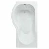 Nuie P-Shaped White Shower Bath