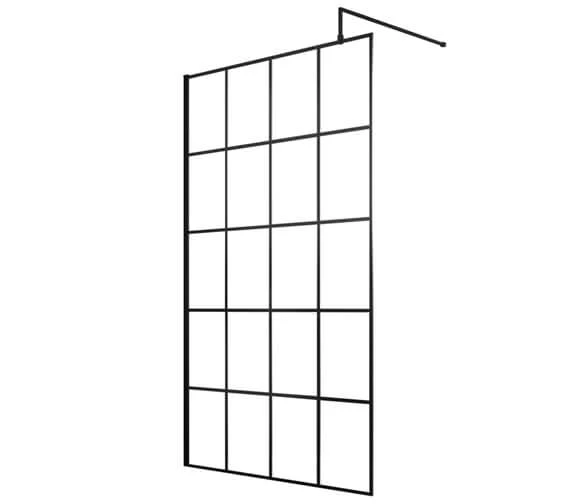 Hudson Reed Black Framed Walk-In Wetroom Screen And Support Bar 11 Hudson Reed Black Framed Walk-In Wetroom Screen And Support Bar - Image 11