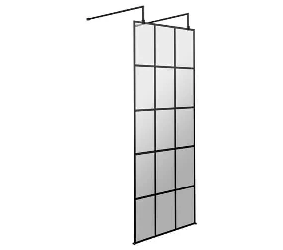 Hudson Reed Black Frame Shower Screen With Arms And Feet 1 Hudson Reed Black Frame Shower Screen With Arms And Feet