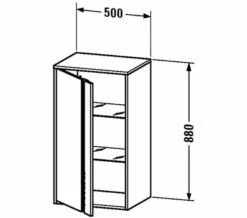 Duravit Ketho 500 X 360mm Single Door Semi Tall Cabinet -UK Bathroom Products Sales 2024 M 2019 5 31 11 38 30 255