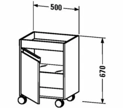 Duravit Ketho 500 X 360mm Single Door Mobile Storage Unit -UK Bathroom Products Sales 2024 M 2019 5 31 7 22 37 885