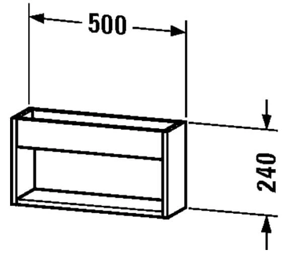 Duravit Ketho 500 X 240mm Wall Shelf 3 Duravit Ketho 500 X 240mm Wall Shelf - Image 3