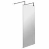 Hudson Reed Black Wetroom Shower Screen With Arms And Feet