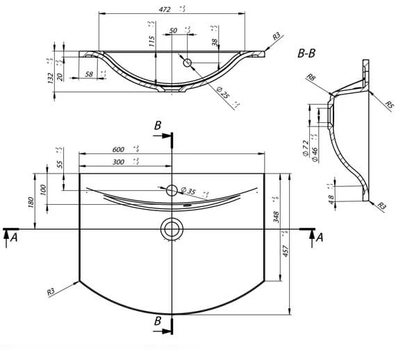 Crosswater Svelte Wall Mounted Two Drawer Unit 4 Crosswater Svelte Wall Mounted Two Drawer Unit - Image 4