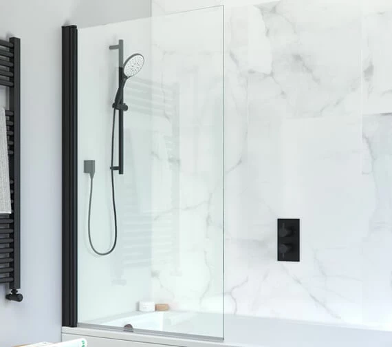 Crosswater Design 8 Frame-less Single Panel Bath Screen 850 X 1500mm 1 Crosswater Design 8 Frame-less Single Panel Bath Screen 850 X 1500mm