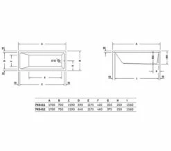 Duravit Vero Air Built In Bath With Support Feet -UK Bathroom Products Sales 2024 M 2019 6 19 8 38 45 389