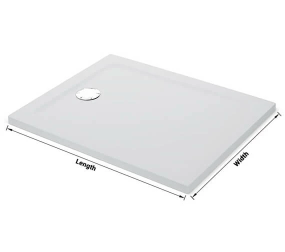 Mira Flight Safe Rectangle Shower Tray White 2 Mira Flight Safe Rectangle Shower Tray White - Image 2