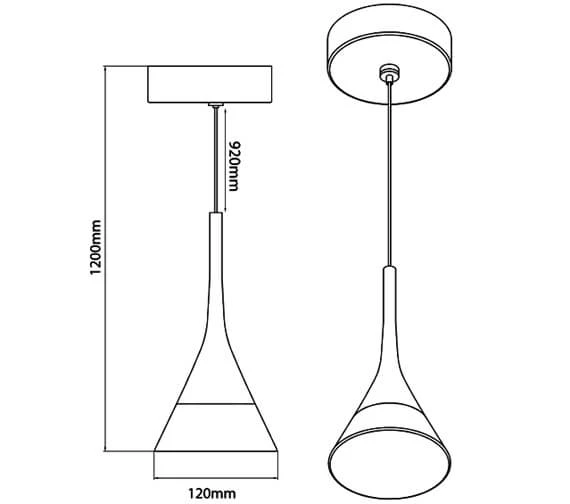 Sensio Zirconia Crystal Cone Pendant Light 3 Sensio Zirconia Crystal Cone Pendant Light - Image 3