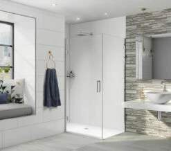 Aqata Design DS456 Sleek Hinged Door Corner Enclosure