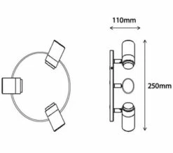 Sensio Astrid 3x Cluster Adjustable Warm White LED Spotlight Cluster -UK Bathroom Products Sales 2024 M 2019 7 23 12 25 6 705