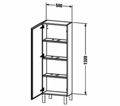 Duravit L-Cube 1320mm High 1 Door Cabinet 11 Duravit L-Cube 1320mm High 1 Door Cabinet -UK Bathroom Products Sales 2024 M 2019 7 23 7 55 27 154