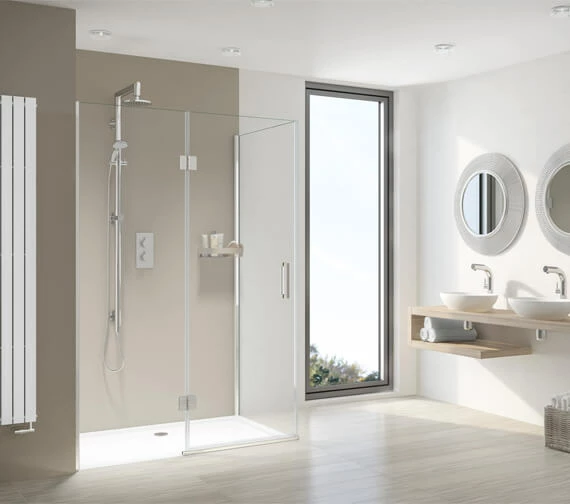Aqata Design DS460 Hinged Door Shower Enclosure For Corner Installation 1 Aqata Design DS460 Hinged Door Shower Enclosure For Corner Installation