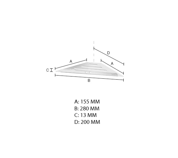 Smedbo Sideline Polished Stainless Steel Wall Mounted Grout Line Corner Shelf 3 Smedbo Sideline Polished Stainless Steel Wall Mounted Grout Line Corner Shelf - Image 3